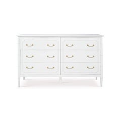 Mid Century Modern White Painted Dresser