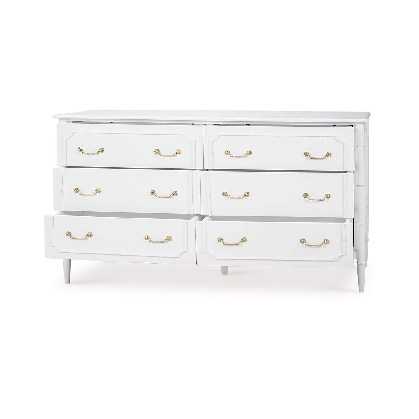 Mid-Century Modern Mid Century Modern White Painted Dresser For Sale
