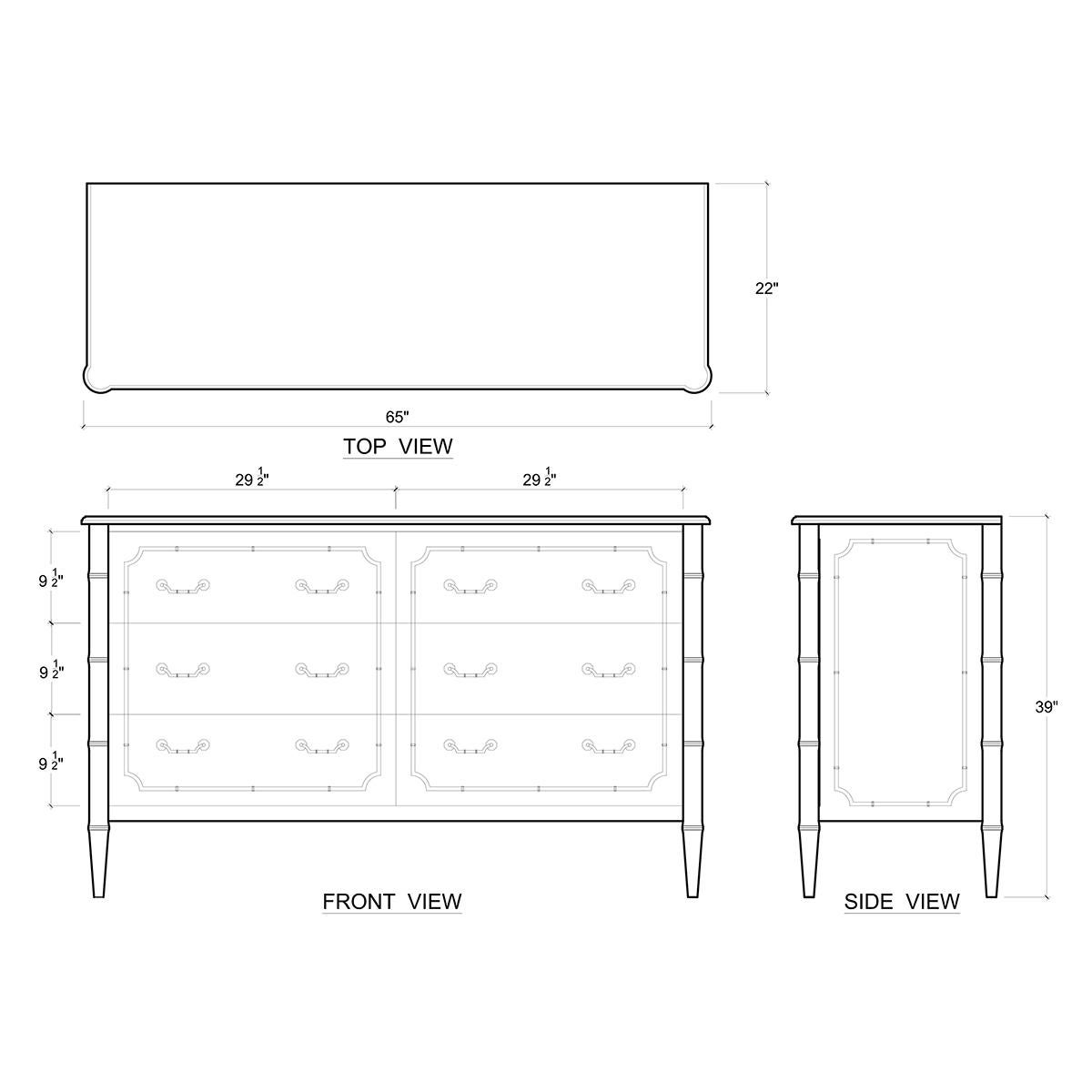 Wood Mid Century Modern White Painted Dresser For Sale
