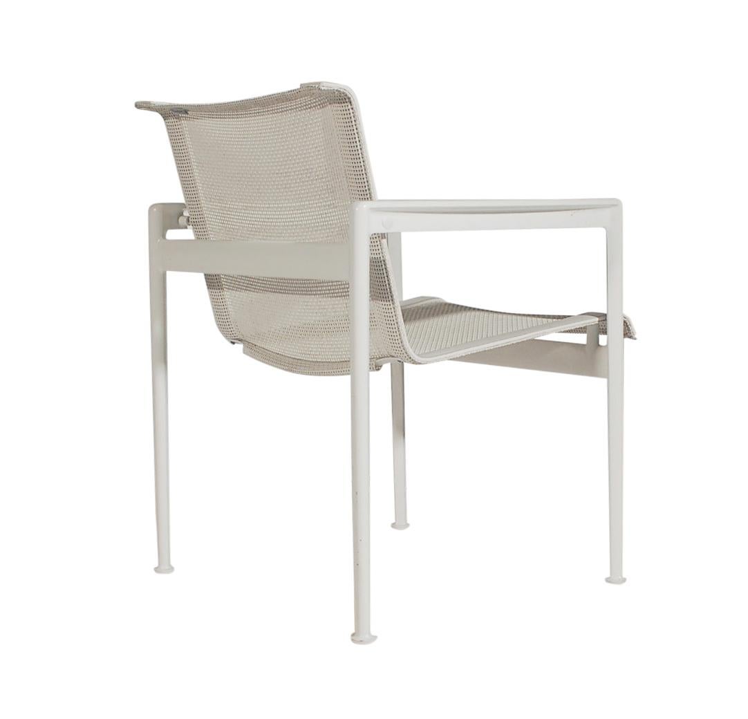 Mid-Century Modern White Patio Chairs and Table Set by Richard Schultz for Knoll 5