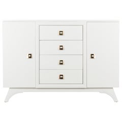 Mid-Century Modern White Sideboard