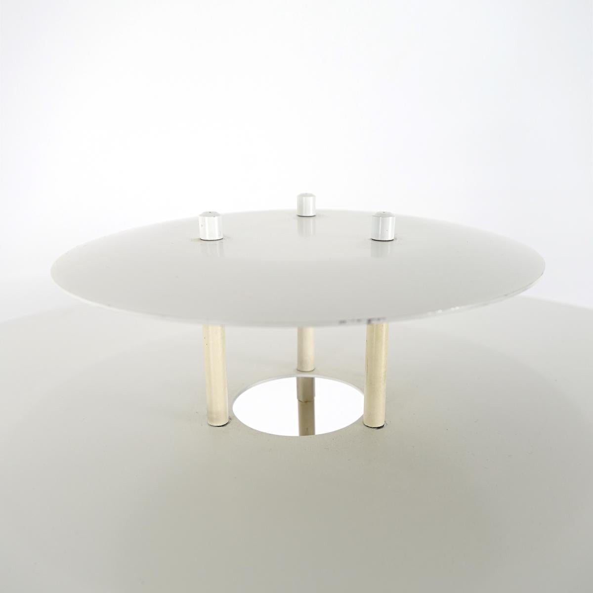 20th Century Mid-Century Modern White Steel Floor Lamp by Danish Maker Frandsen For Sale