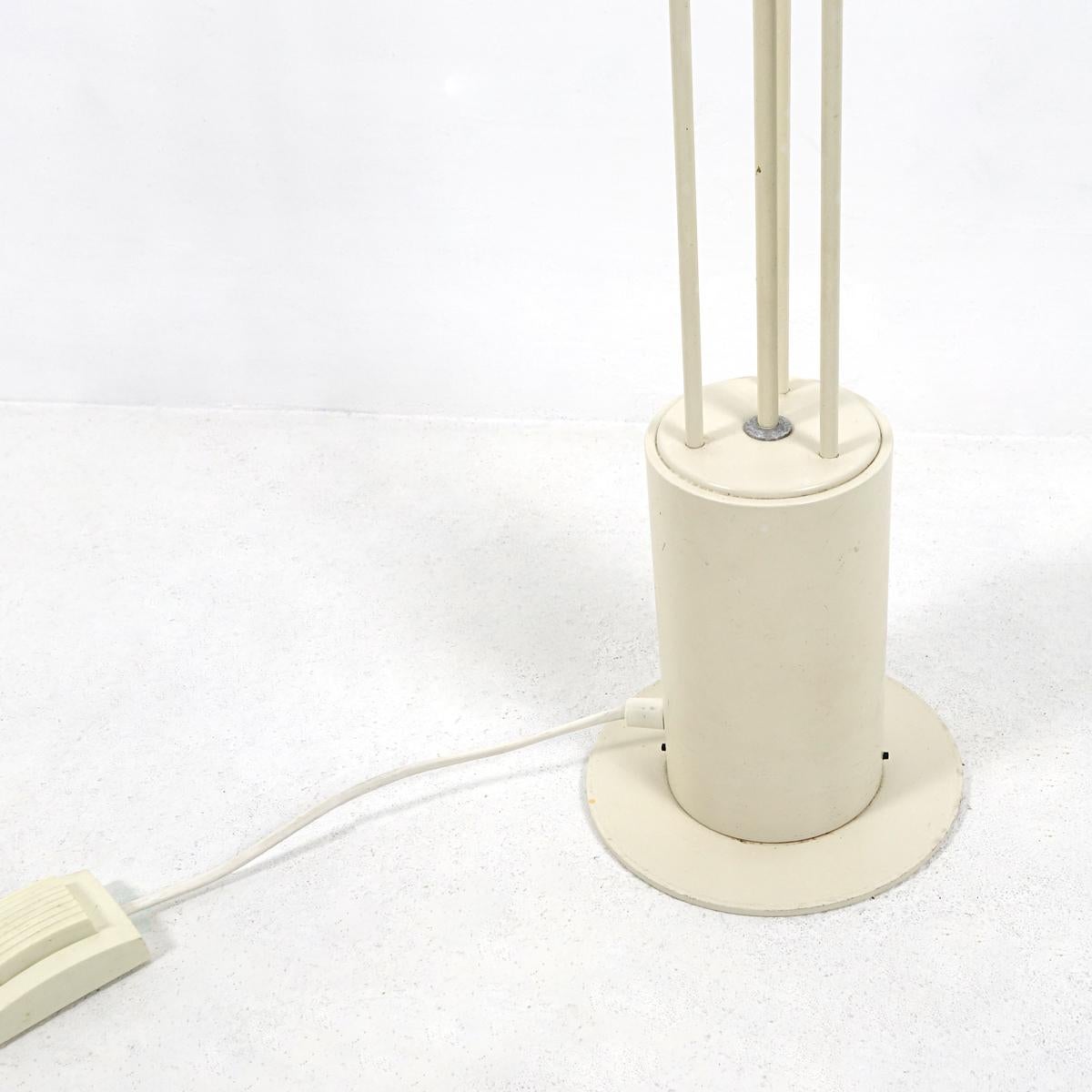 Mid-Century Modern White Steel Floor Lamp by Danish Maker Frandsen For Sale 1