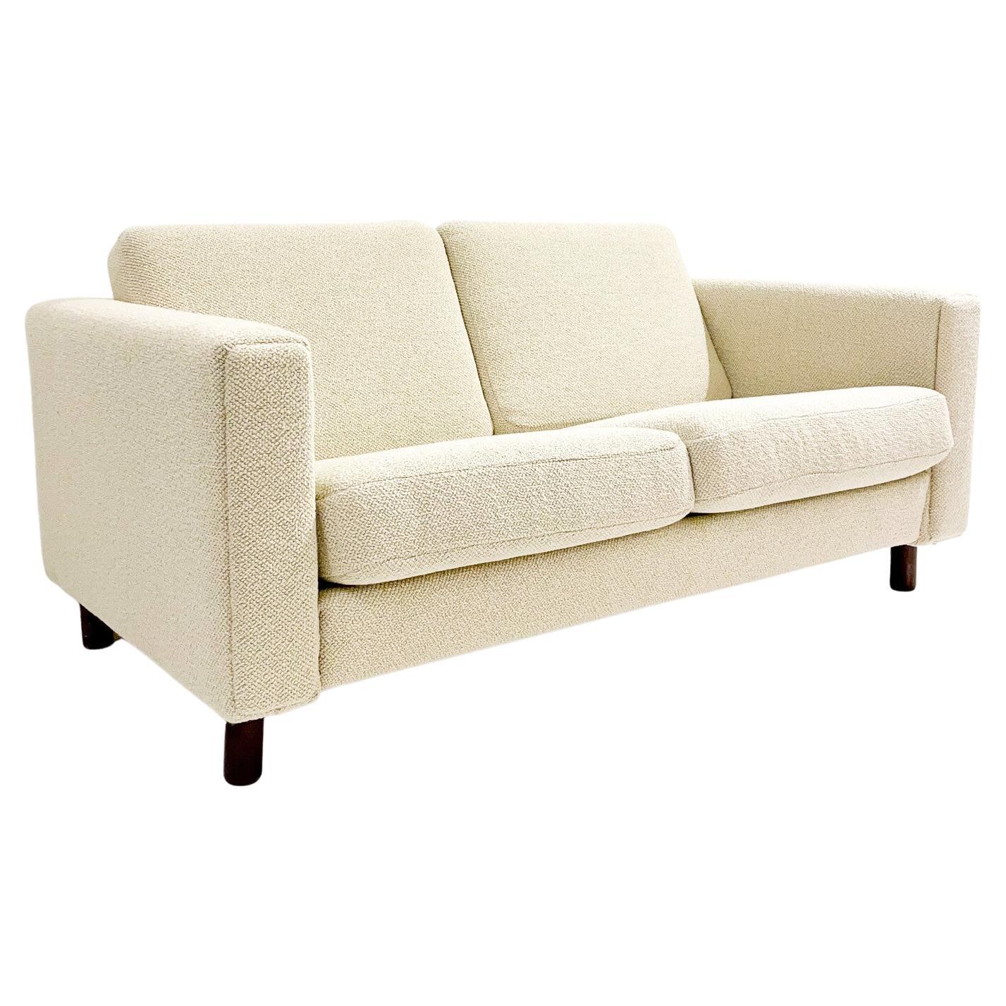 Mid-Century Modern White Two Seater Sofa by Hans Wegner, Denmark, 1960s