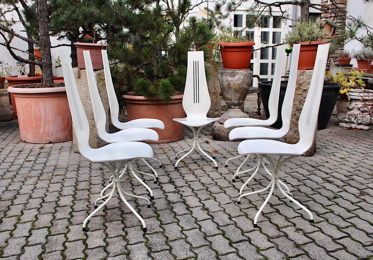 Mid-Century Modern White Vintage Dining Chairs by Theo Häberli, 1960 Switzerland For Sale 11
