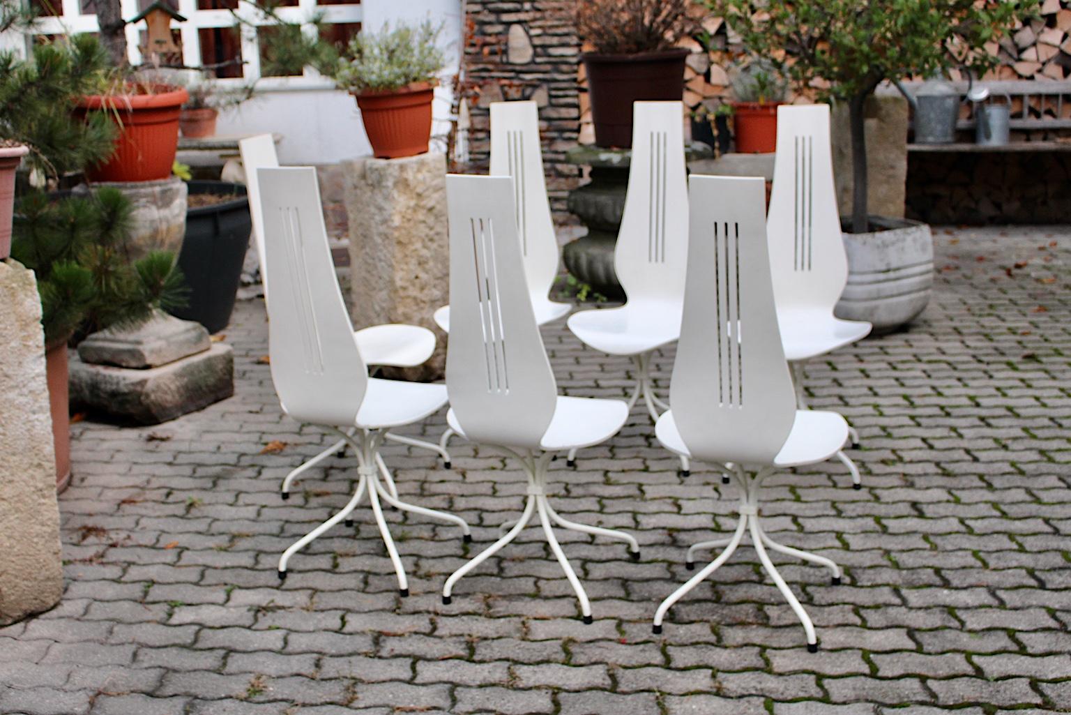 Mid-Century Modern White Vintage Dining Chairs by Theo Häberli, 1960 Switzerland For Sale 12