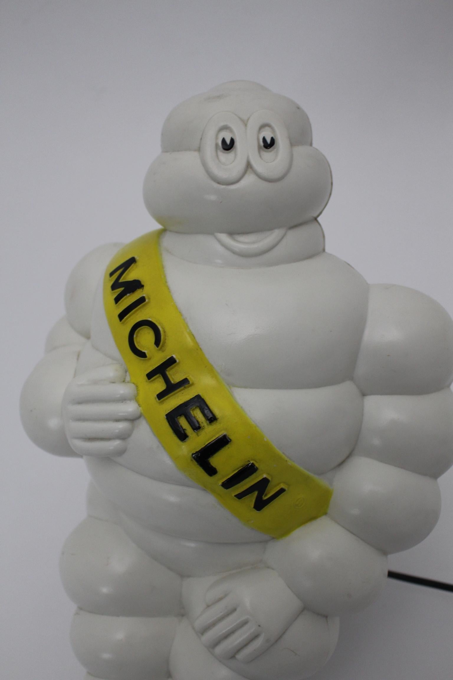 Space Age White Vintage Plastic Bibendum Michelin Advertising Sign 1960s France For Sale 1