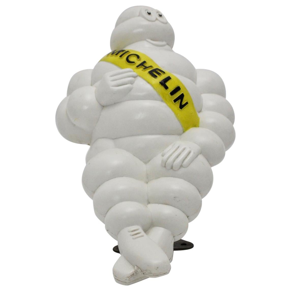Space Age White Vintage Plastic Bibendum Michelin Advertising Sign 1960s France For Sale