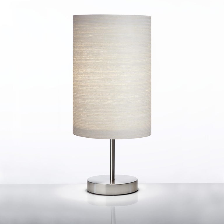 Mid Century Modern White Wood Veneer, Used Wood Table Lamp