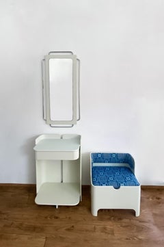 Mid-Century Modern White Wooden Wardrobe Set by Carlo de Carli for Fiarm, 1970s