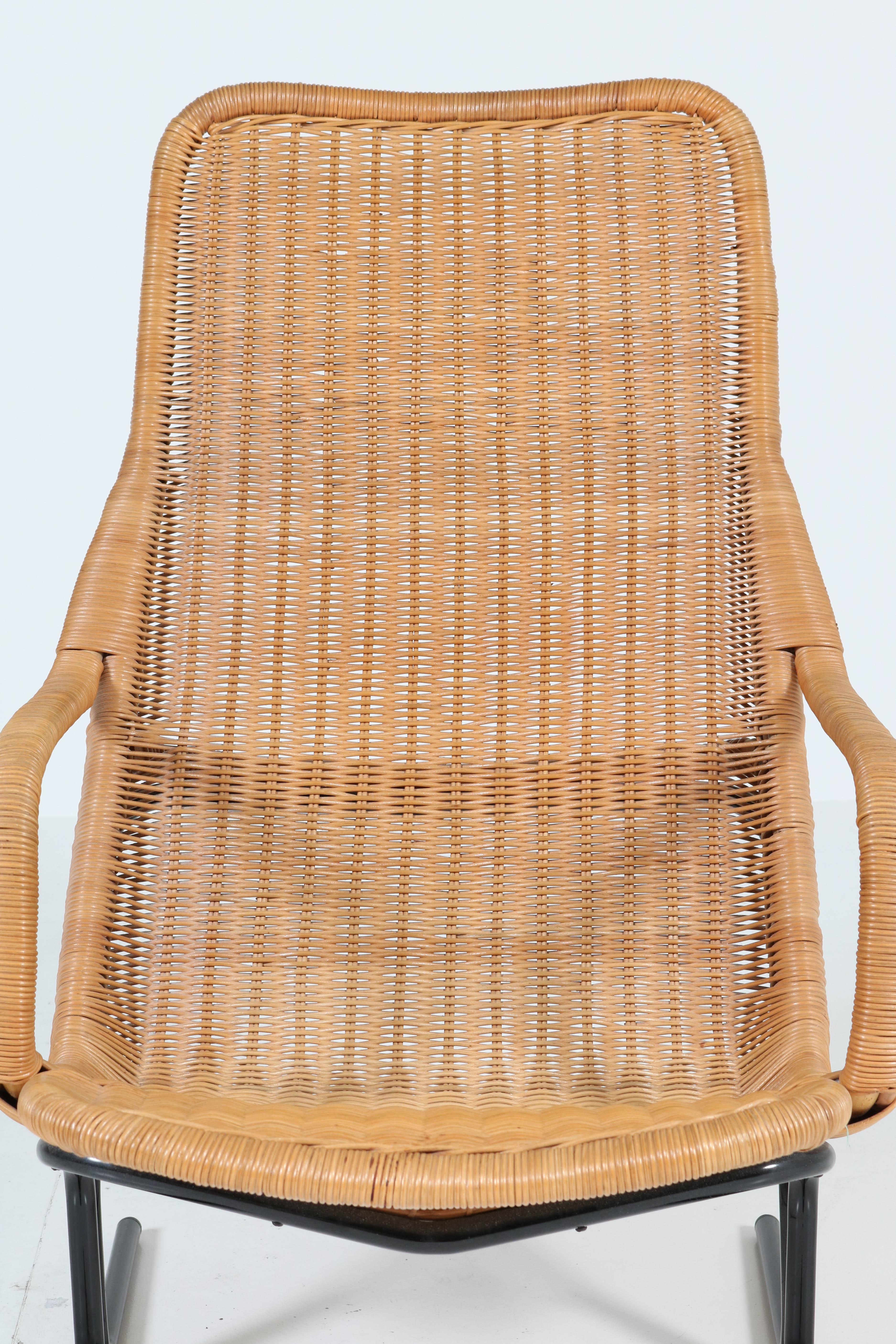 Mid-Century Modern Wicker 514 Lounge Chair by Dirk van Sliedrecht for Rohé, 1961 4