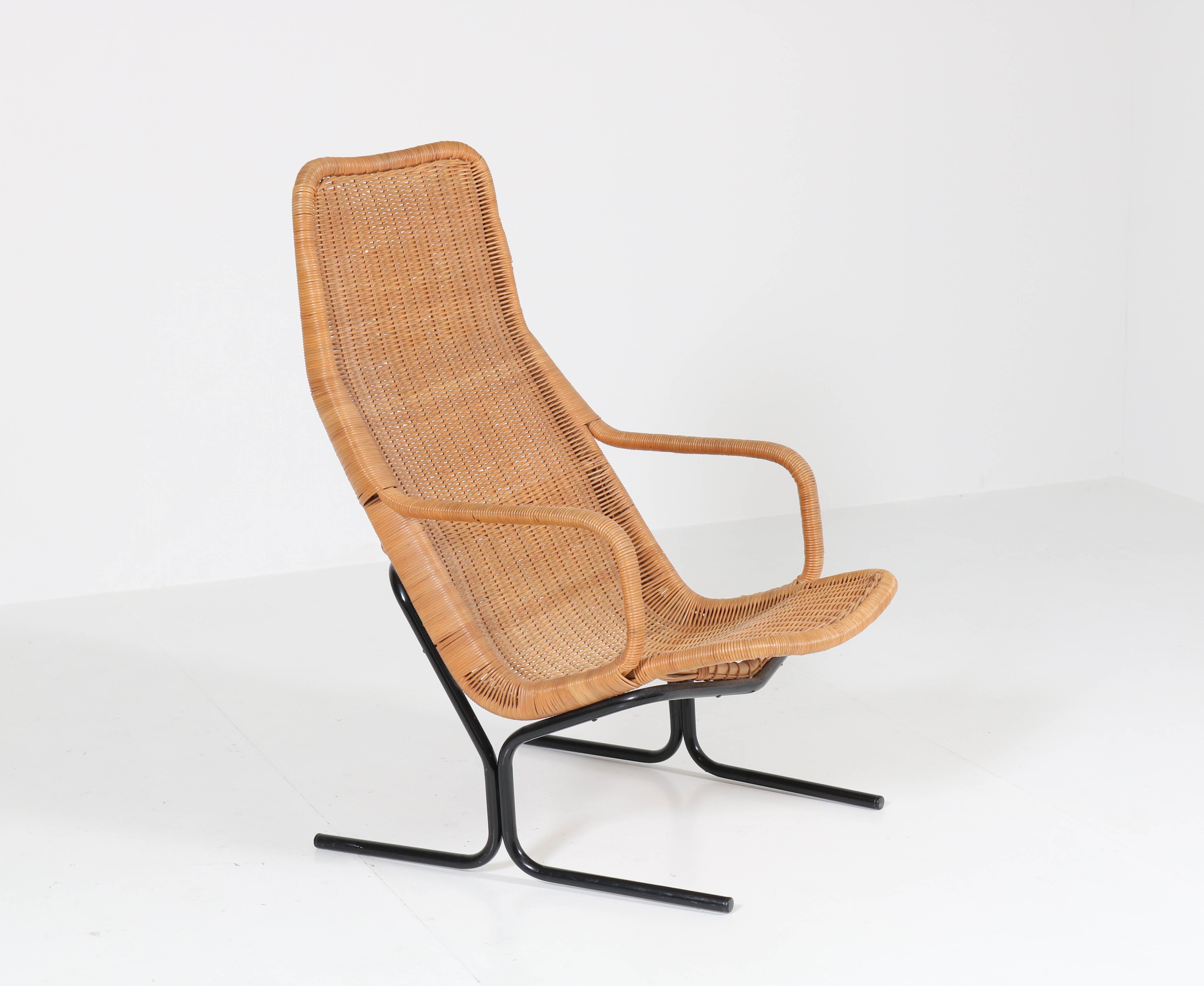 Mid-Century Modern Wicker 514 Lounge Chair by Dirk van Sliedrecht for Rohé, 1961 5