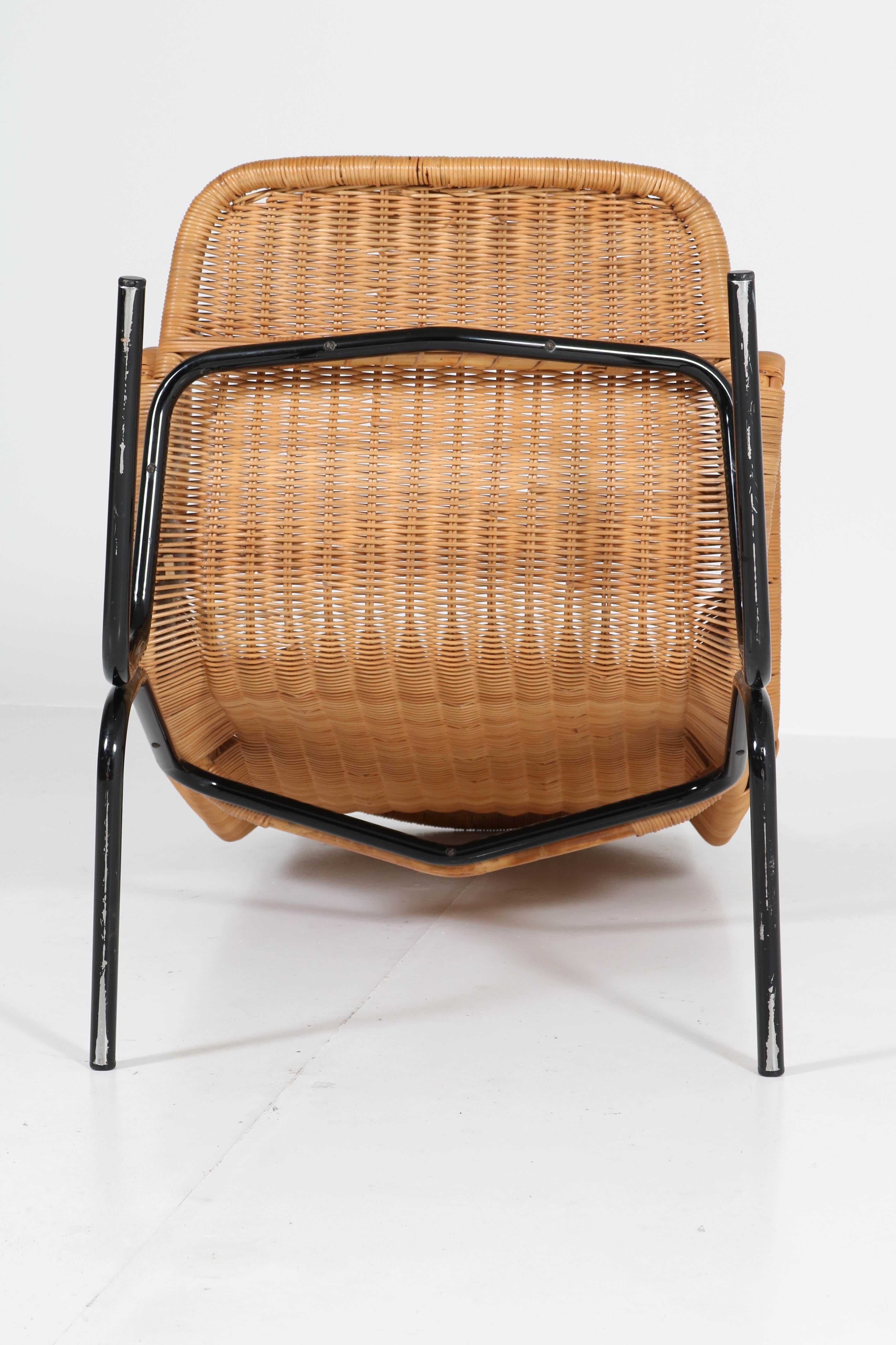 Mid-Century Modern Wicker 514 Lounge Chair by Dirk van Sliedrecht for Rohé, 1961 3