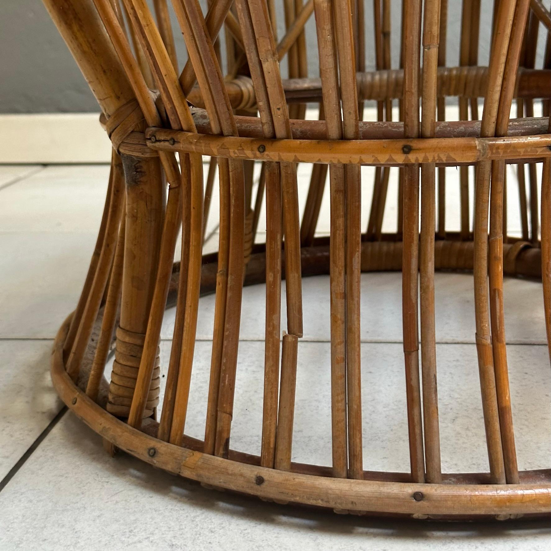 Mid-Century Modern, Wicker armchair from the fifties, Italian manufacture For Sale 9