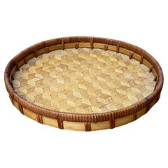 Mid-Century Modern Wicker Bowl, 1960s