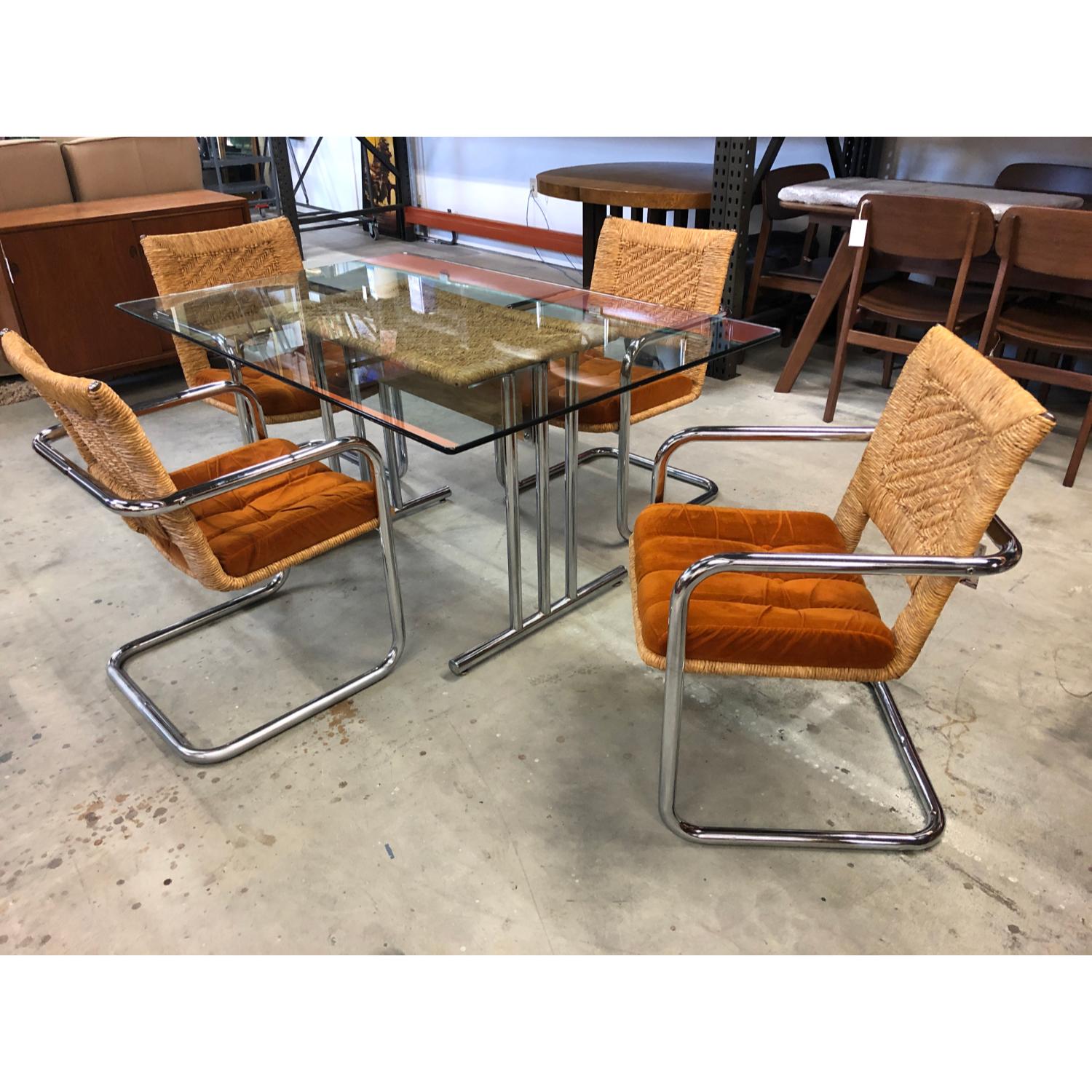 orange dining room chairs