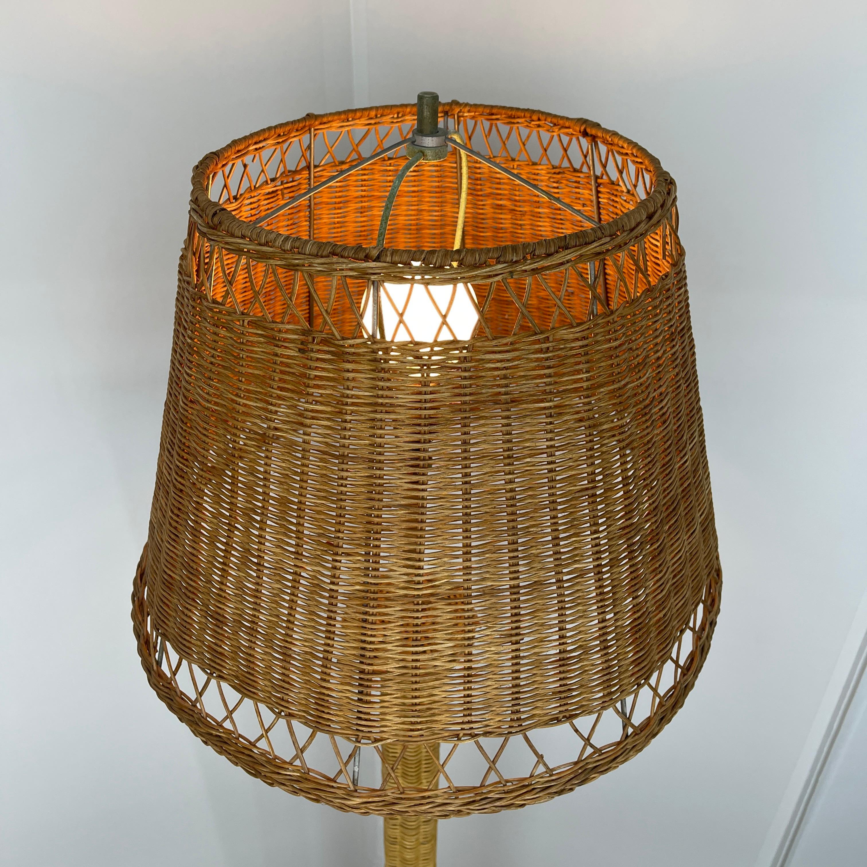 floor lamps with wicker shades