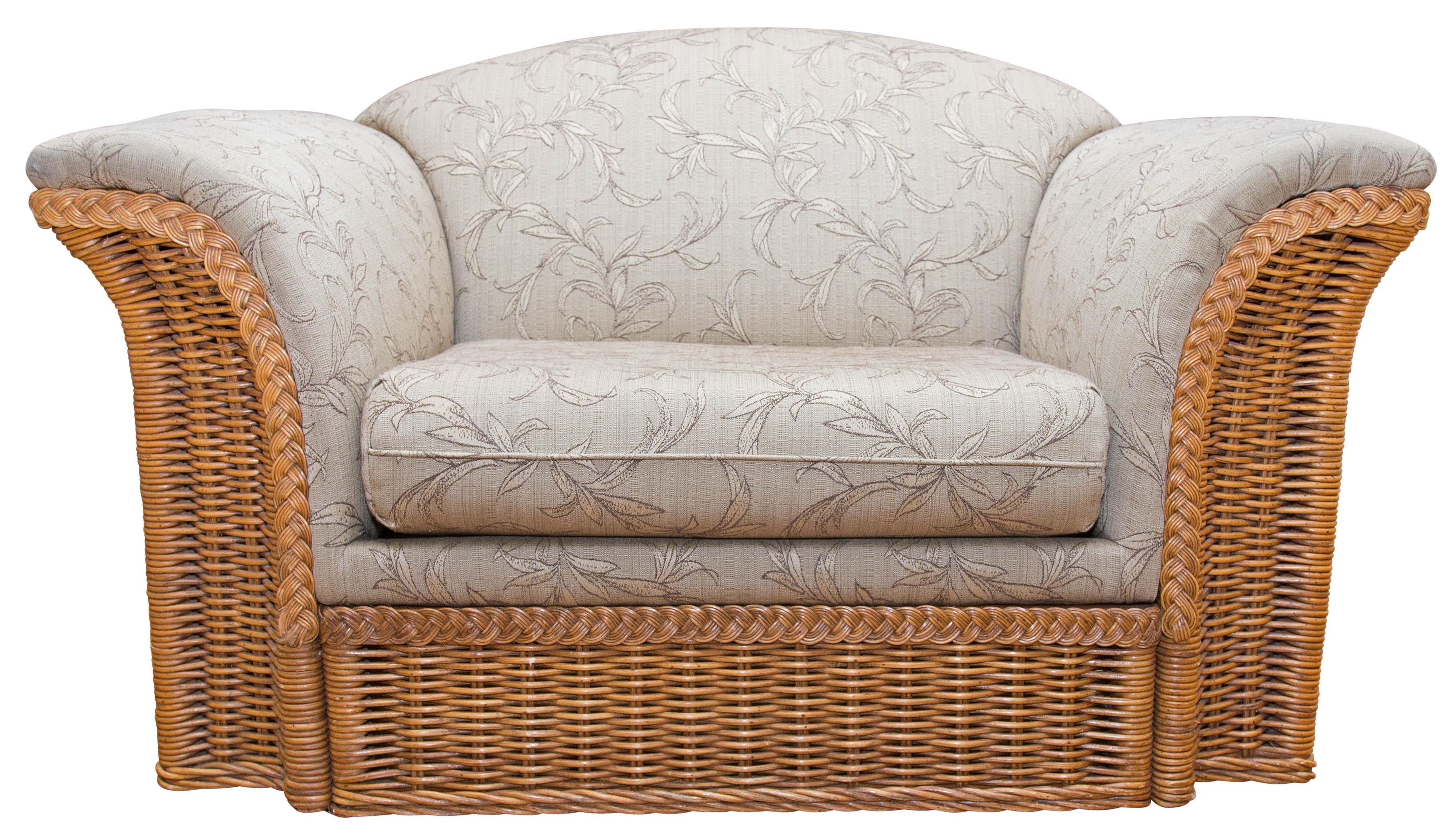 Mid-Century Modern Wicker Set of Five Pieces Sofa, Chair, Settee and Two Tables In Good Condition In Rochester, NY