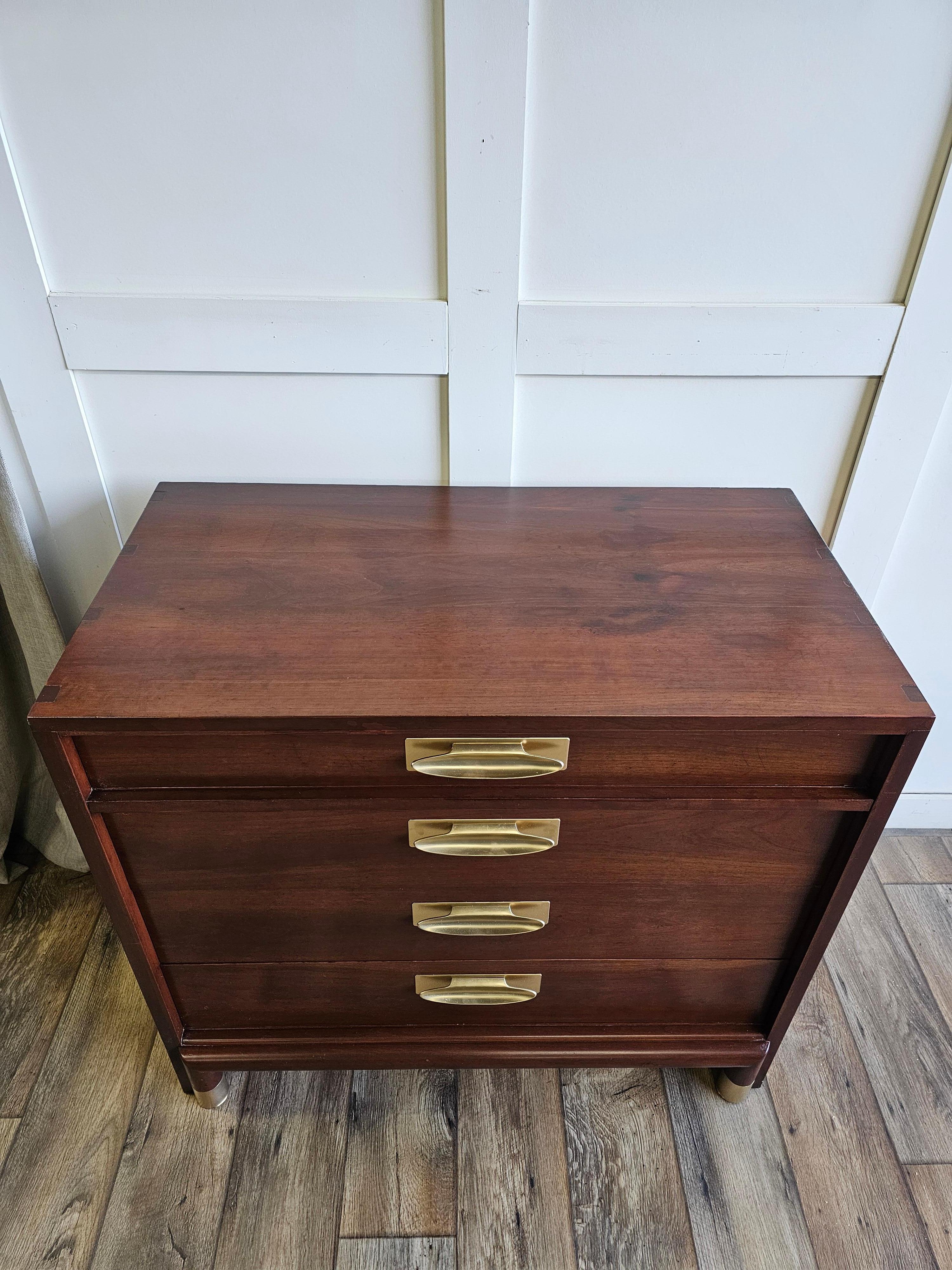 Stained Mid-Century Modern Willett Furniture Trans-East Cherry Bachelors Chest