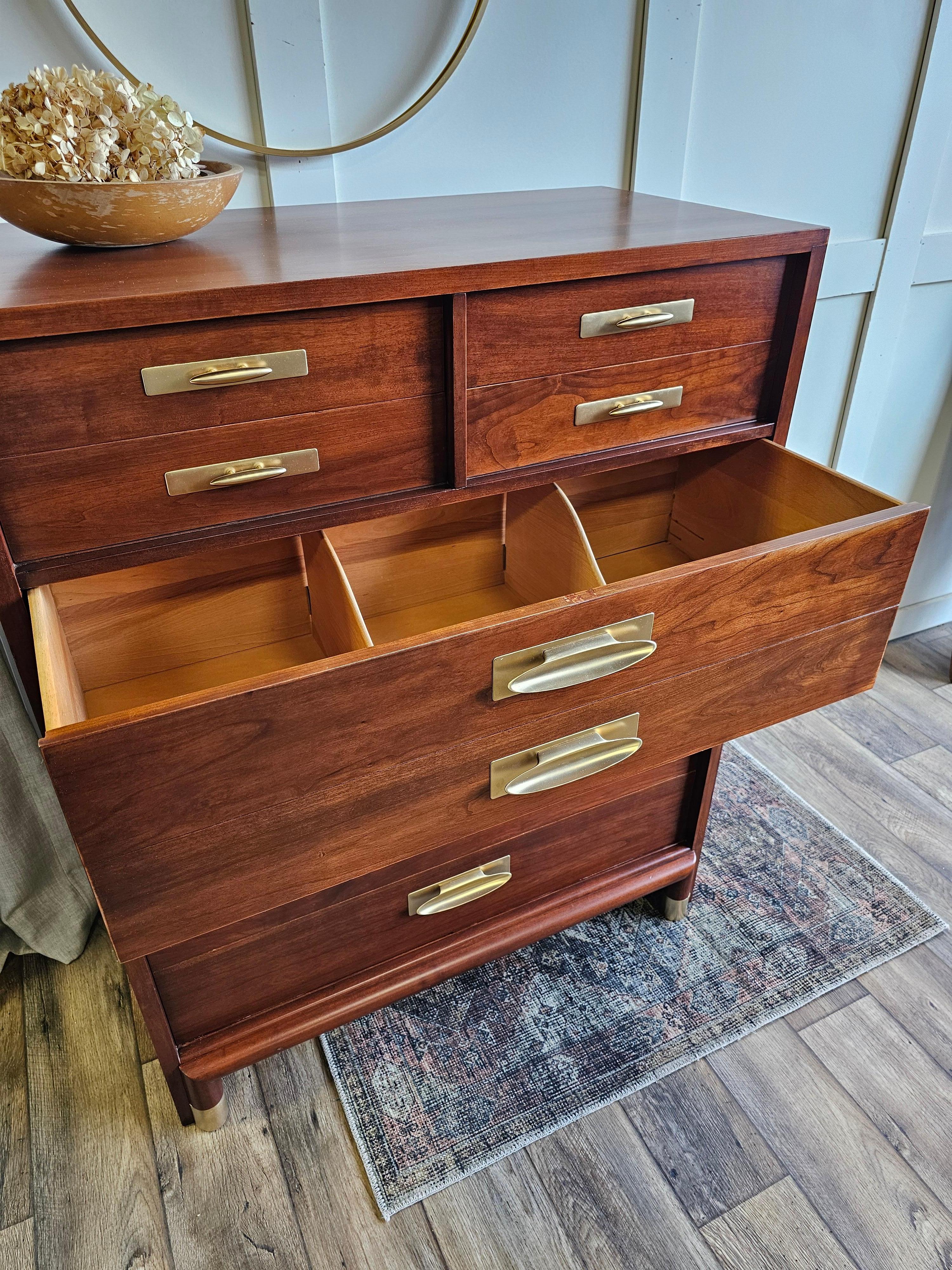 American Mid-Century Modern Willett Furniture Trans-East Cherry Chest of Drawers