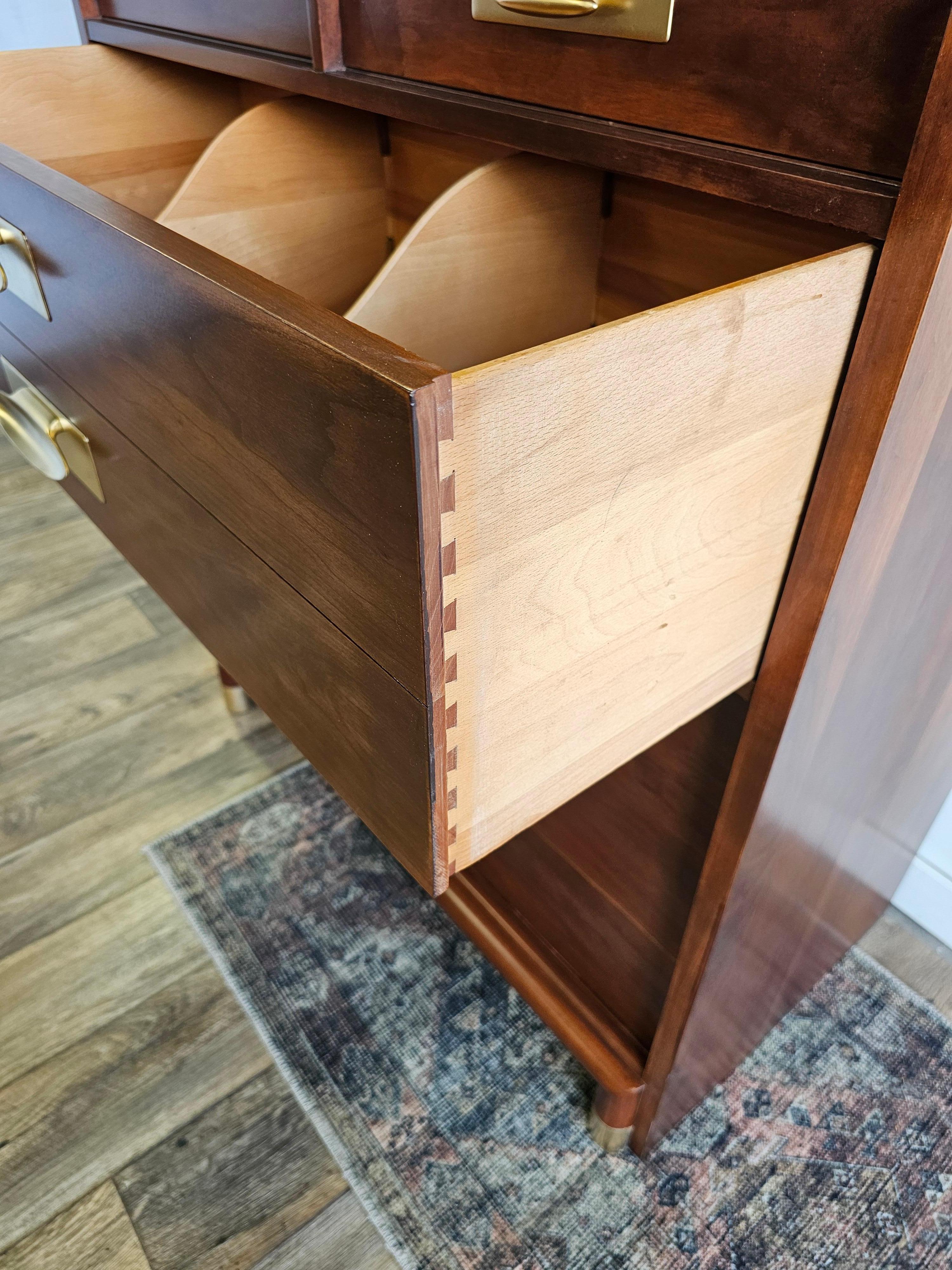 Stained Mid-Century Modern Willett Furniture Trans-East Cherry Chest of Drawers