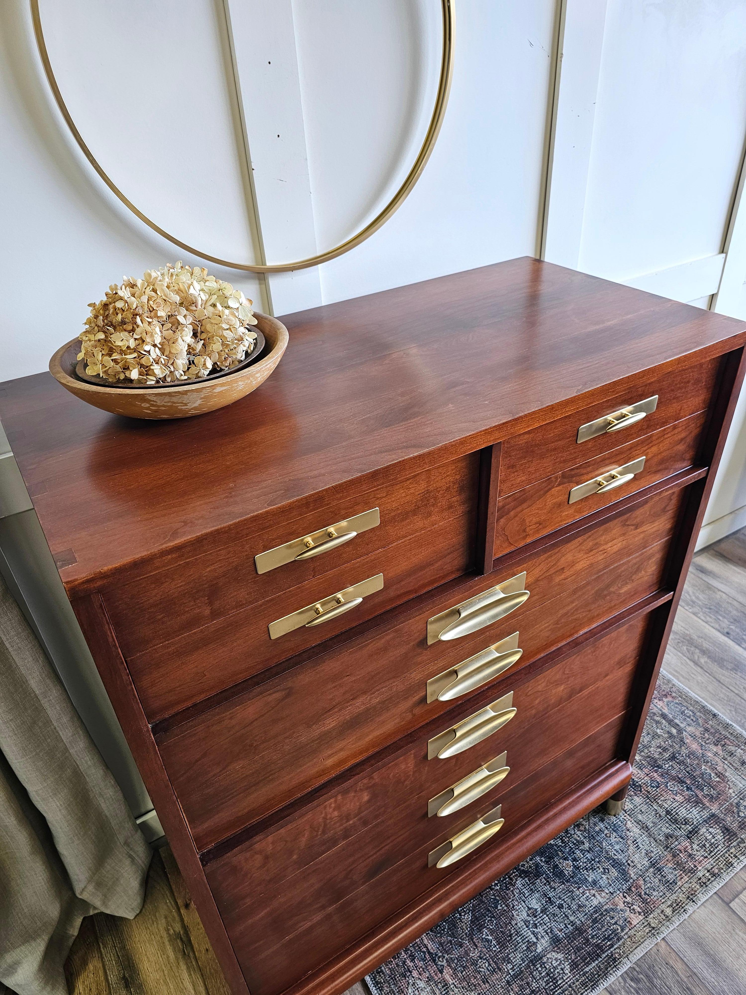 Mid-20th Century Mid-Century Modern Willett Furniture Trans-East Cherry Chest of Drawers