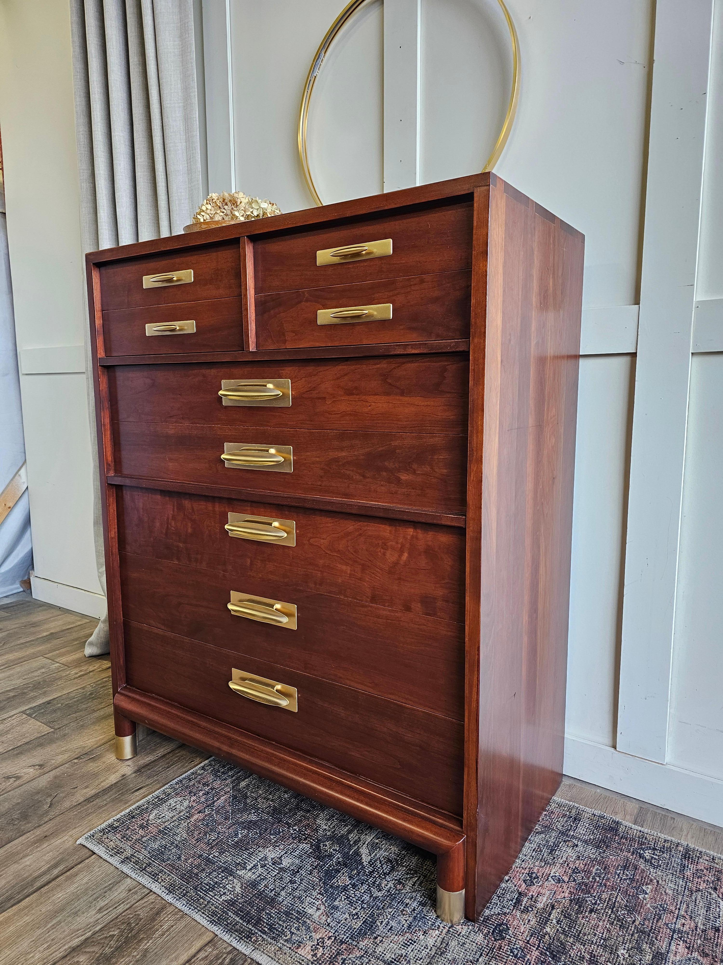 Mid-Century Modern Willett Furniture Trans-East Cherry Chest of Drawers 1