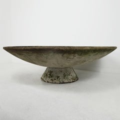 Mid-Century Modern Willy Guhl Extra Large Round Concrete Planter with Stand