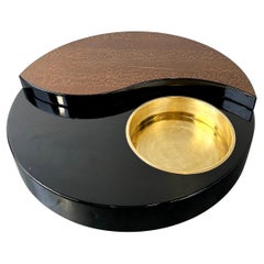 Mid Century Modern Willy Rizzo Ying Yang Coffee Table circa 1970