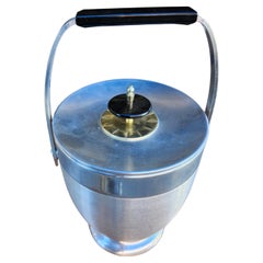 Carrello da bar con portabottiglie moderno di metà secolo con blocco da macellaio e ferro Arthur Umanoff