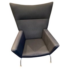 Fauteuil à oreilles/chaise longue moderne du milieu du siècle dernier de Hans Wegner pour Carl Hansen, étiqueté