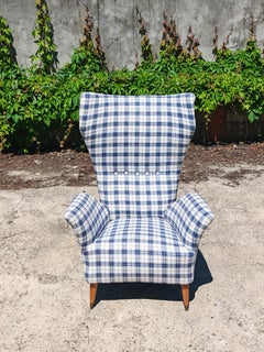 Mid Century Modern Wingback Chair attr. to Paolo Buffa, Italy 1960s