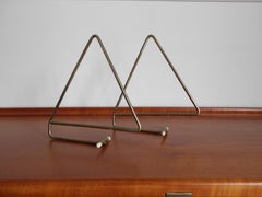Mid-Century Modern Wire Bookends in Metal, Poul Cadovius Style, 1960s