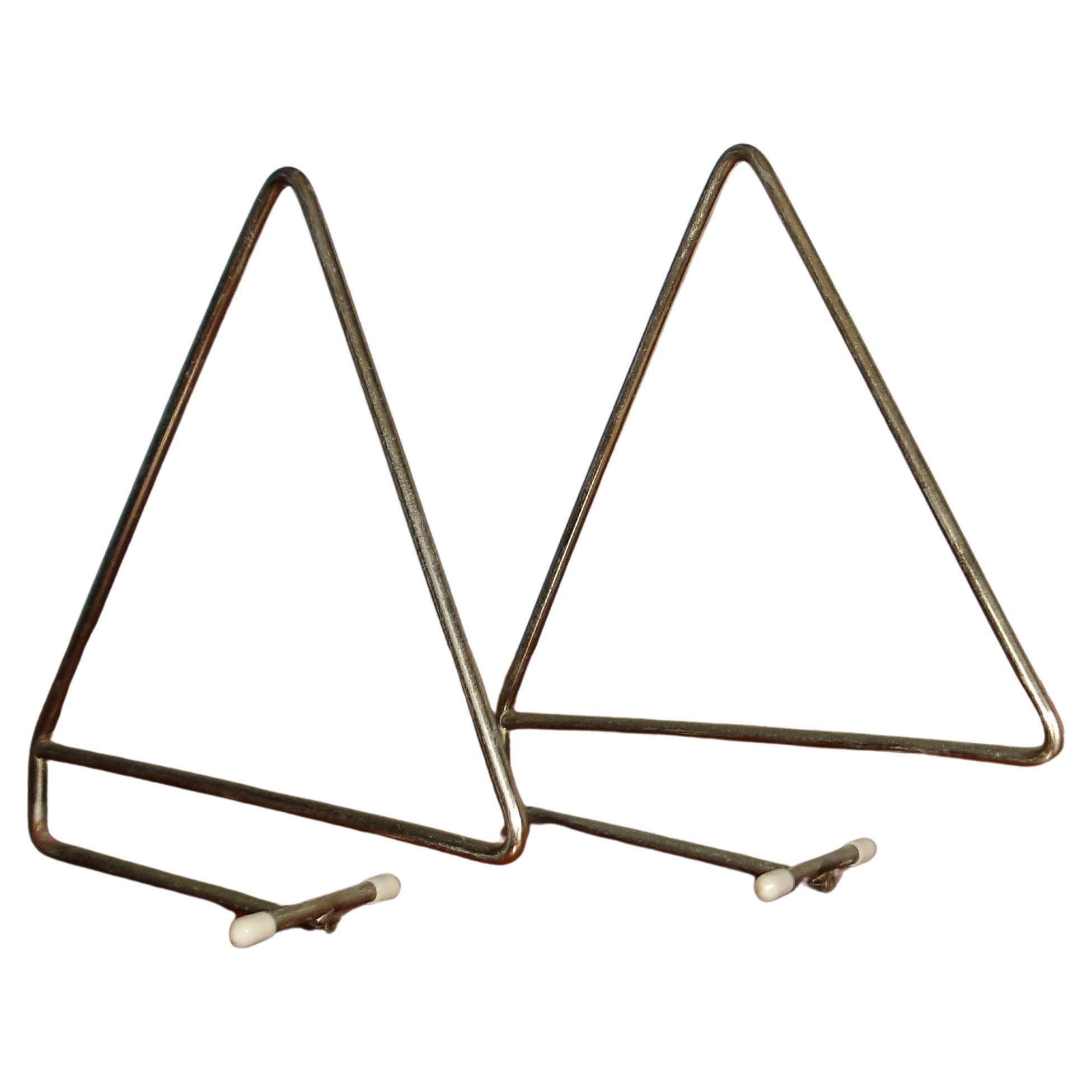 Mid-Century Modern Wire Bookends in Metal, Poul Cadovius Style, 1960s For Sale