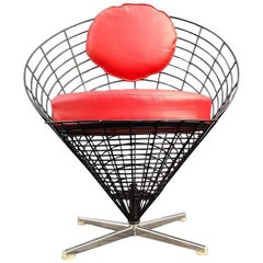 Mid-Century Modern Wire Cone Chair by Verner Panton for Plus Linje, 1960s