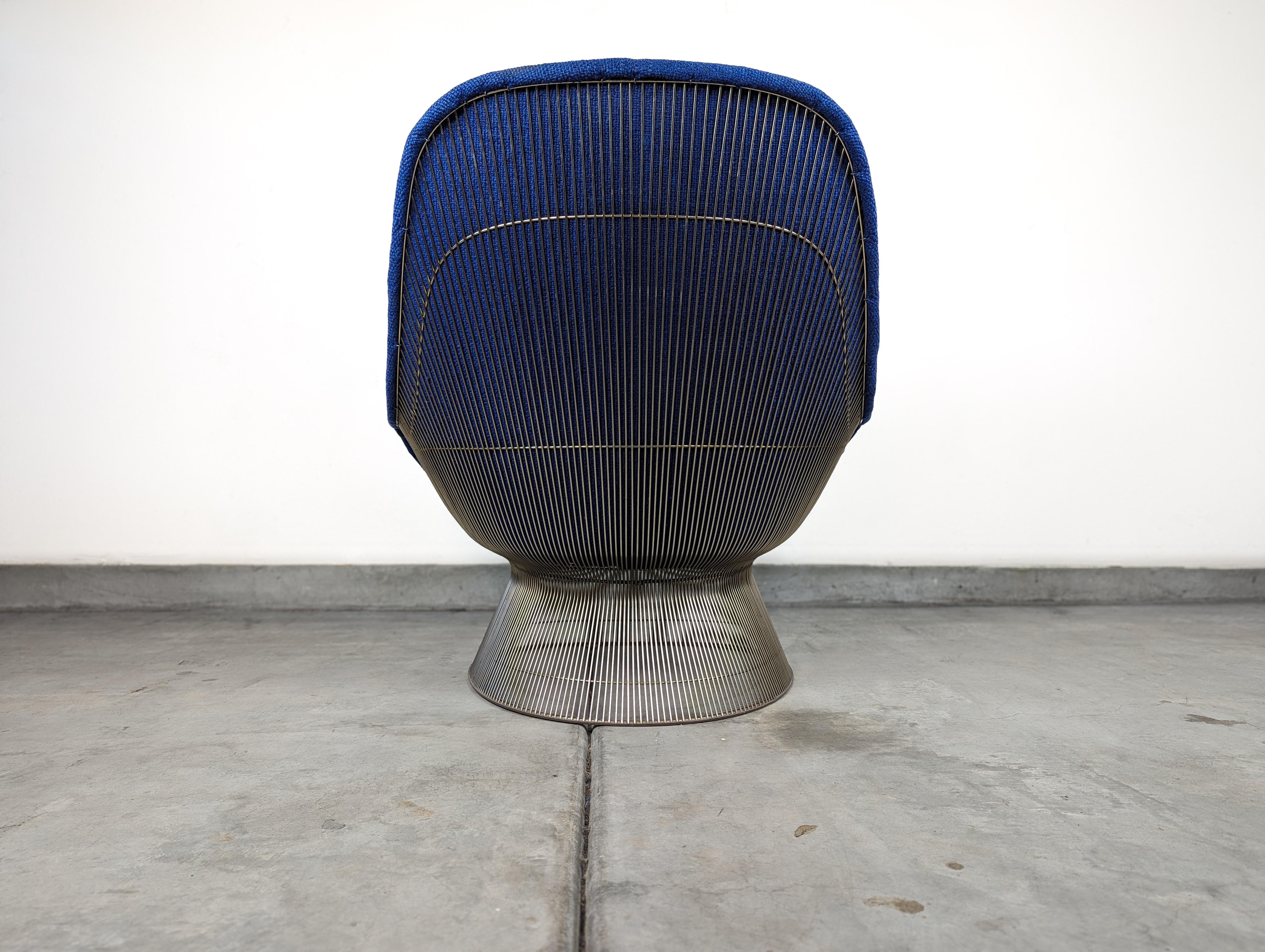 Steel Mid Century Modern Wire Easy Chair by Warren Platner for Knoll, 1970s