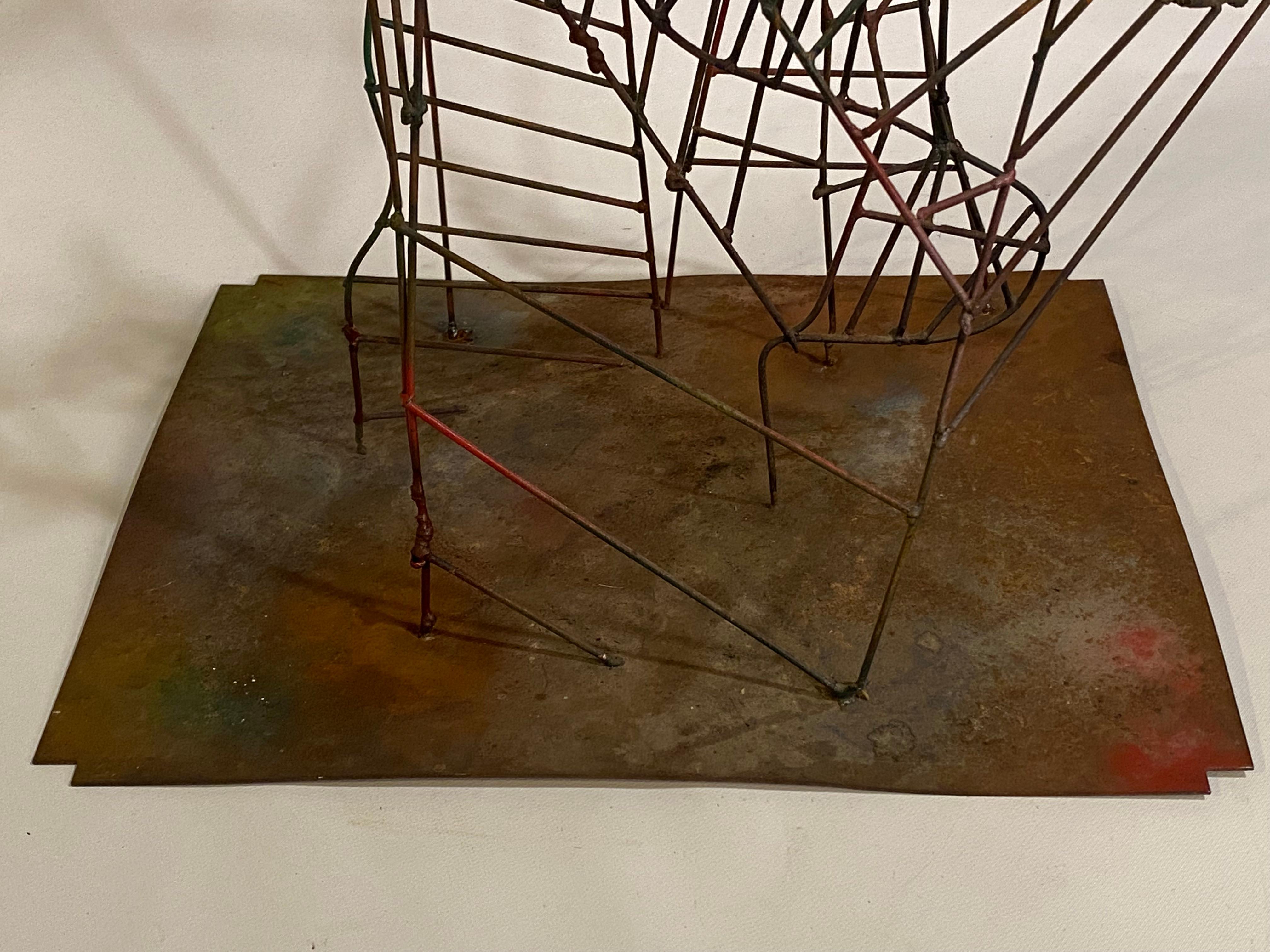 Mid-Century Modern Skeletal Wire Rod Abstract Sculpture For Sale 2