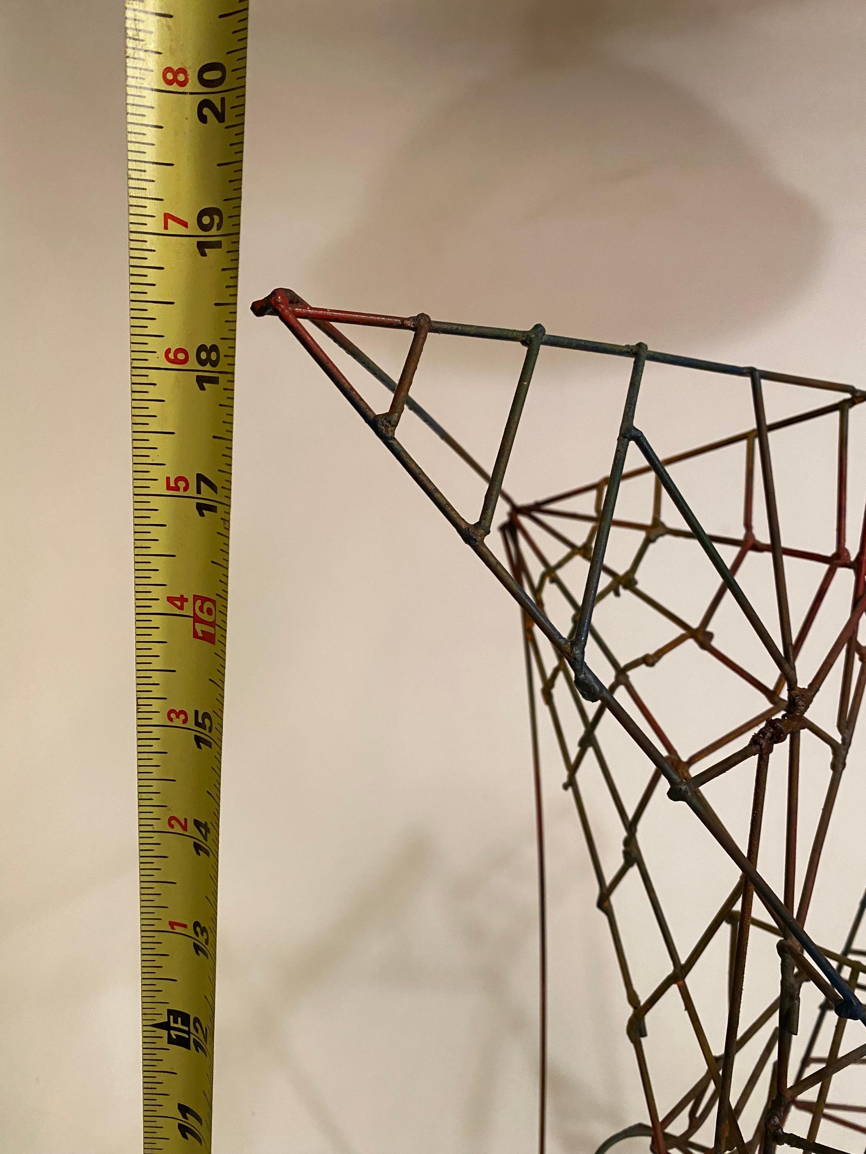 Mid-Century Modern Skeletal Wire Rod Abstract Sculpture For Sale 9
