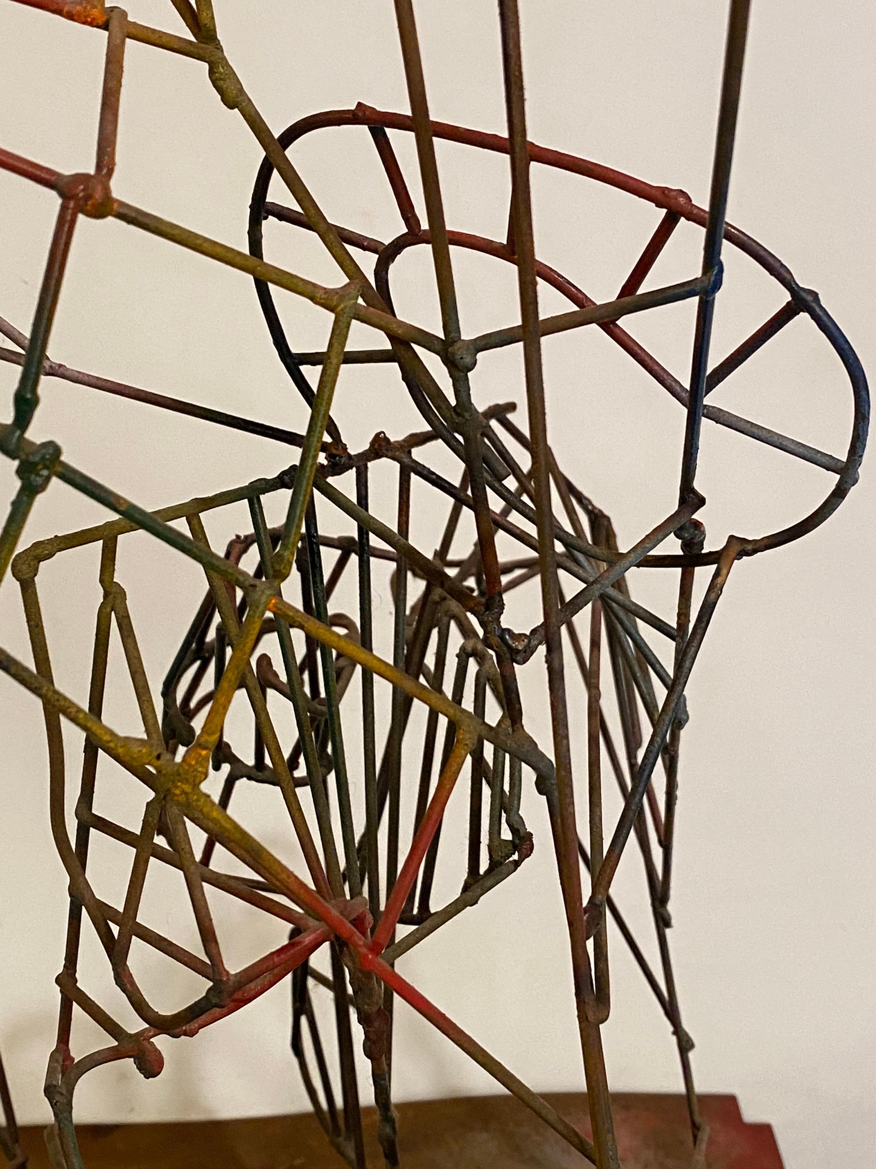 Mid-Century Modern Skeletal Wire Rod Abstract Sculpture For Sale 1