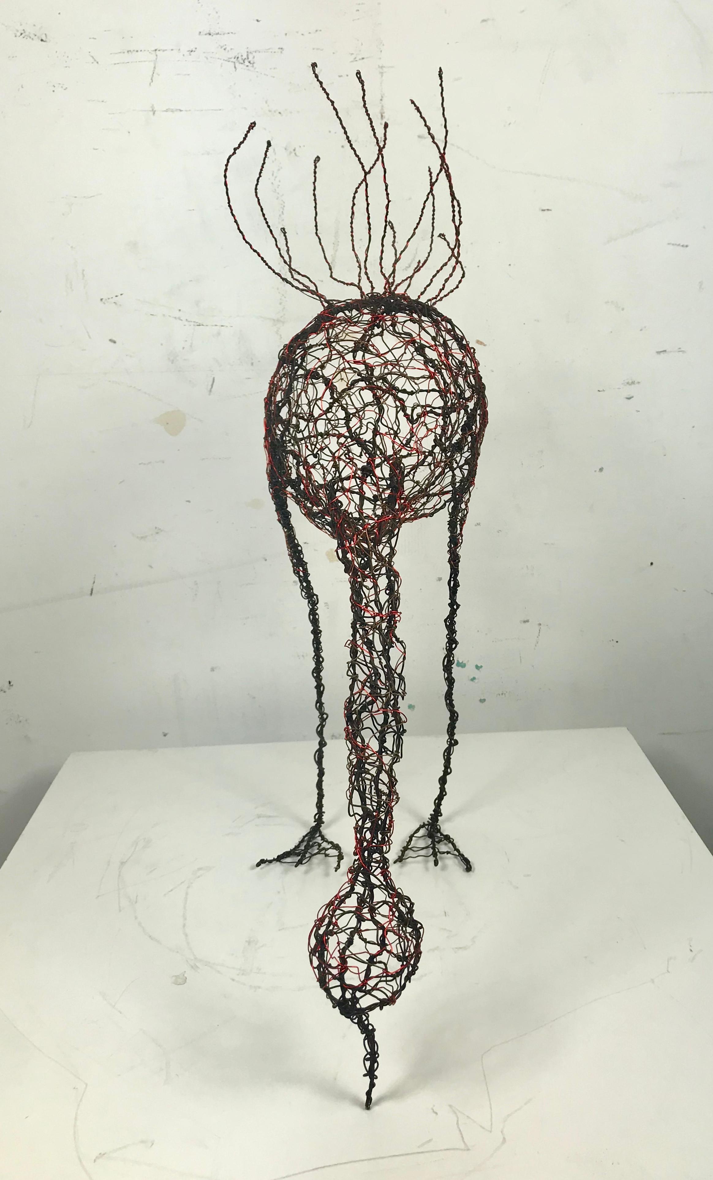 Hand-Crafted Mid-Century Modern Wire Sculpture 