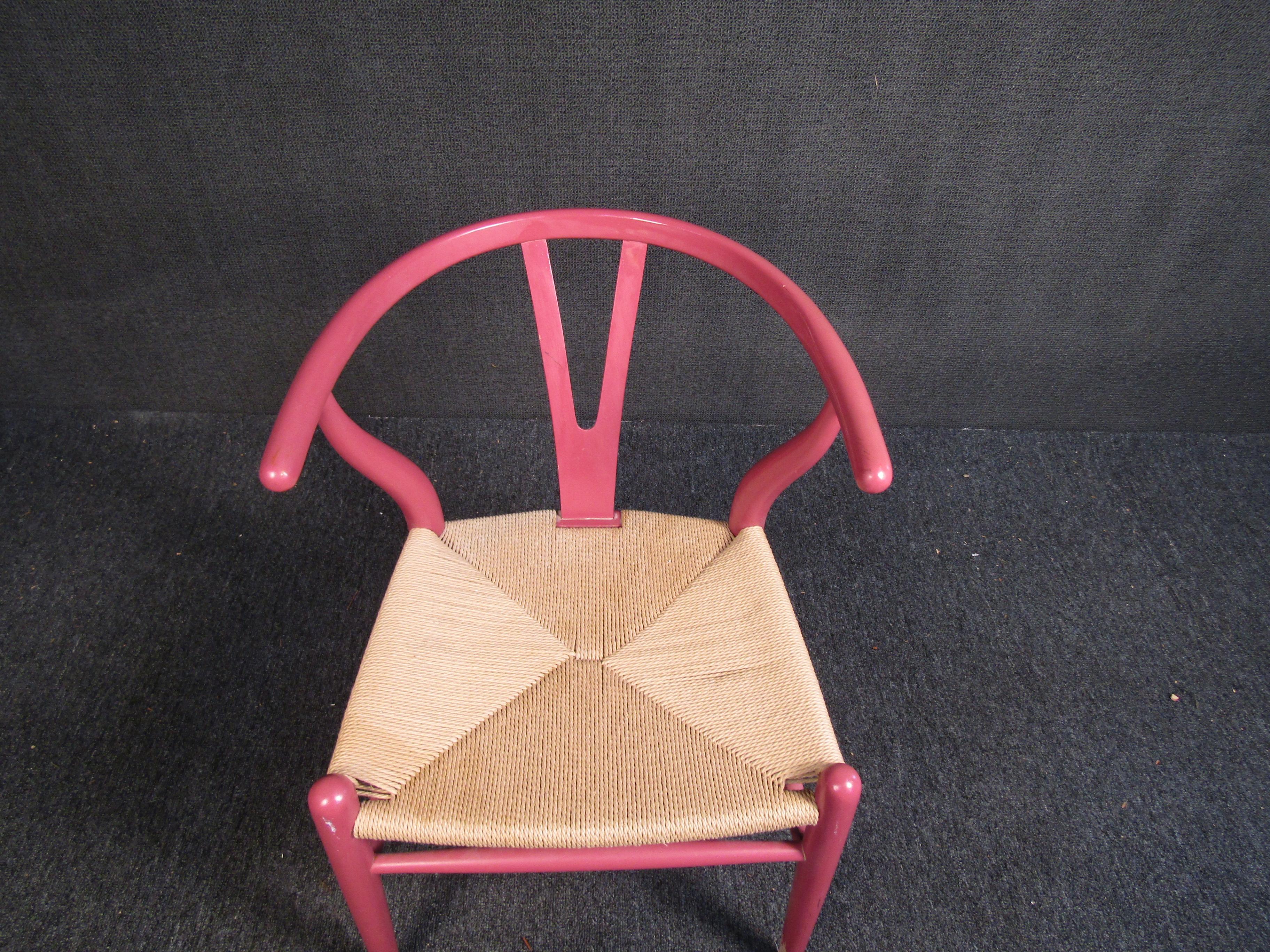 wishbone chair red