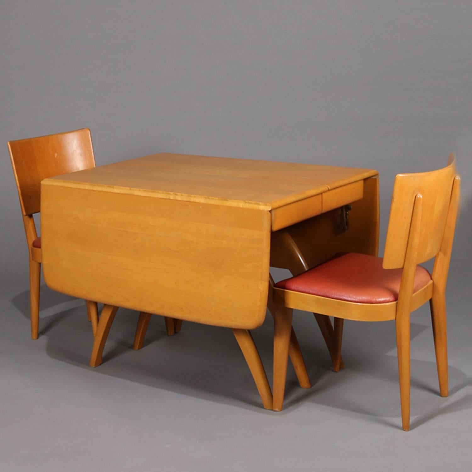 heywood wakefield wishbone table and chairs