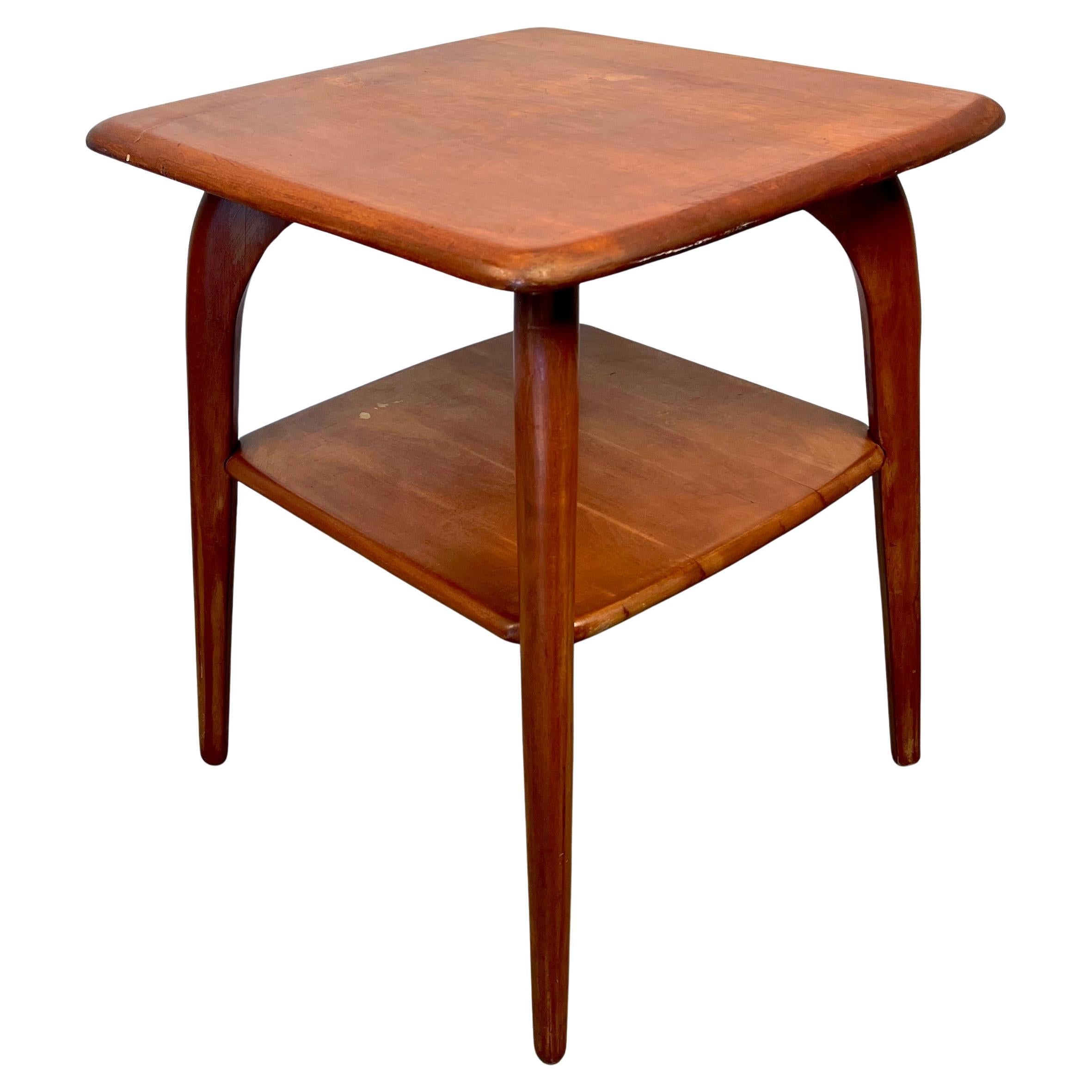 Table d'appoint Wishbone moderne du milieu du siècle par Heywood Wakefield