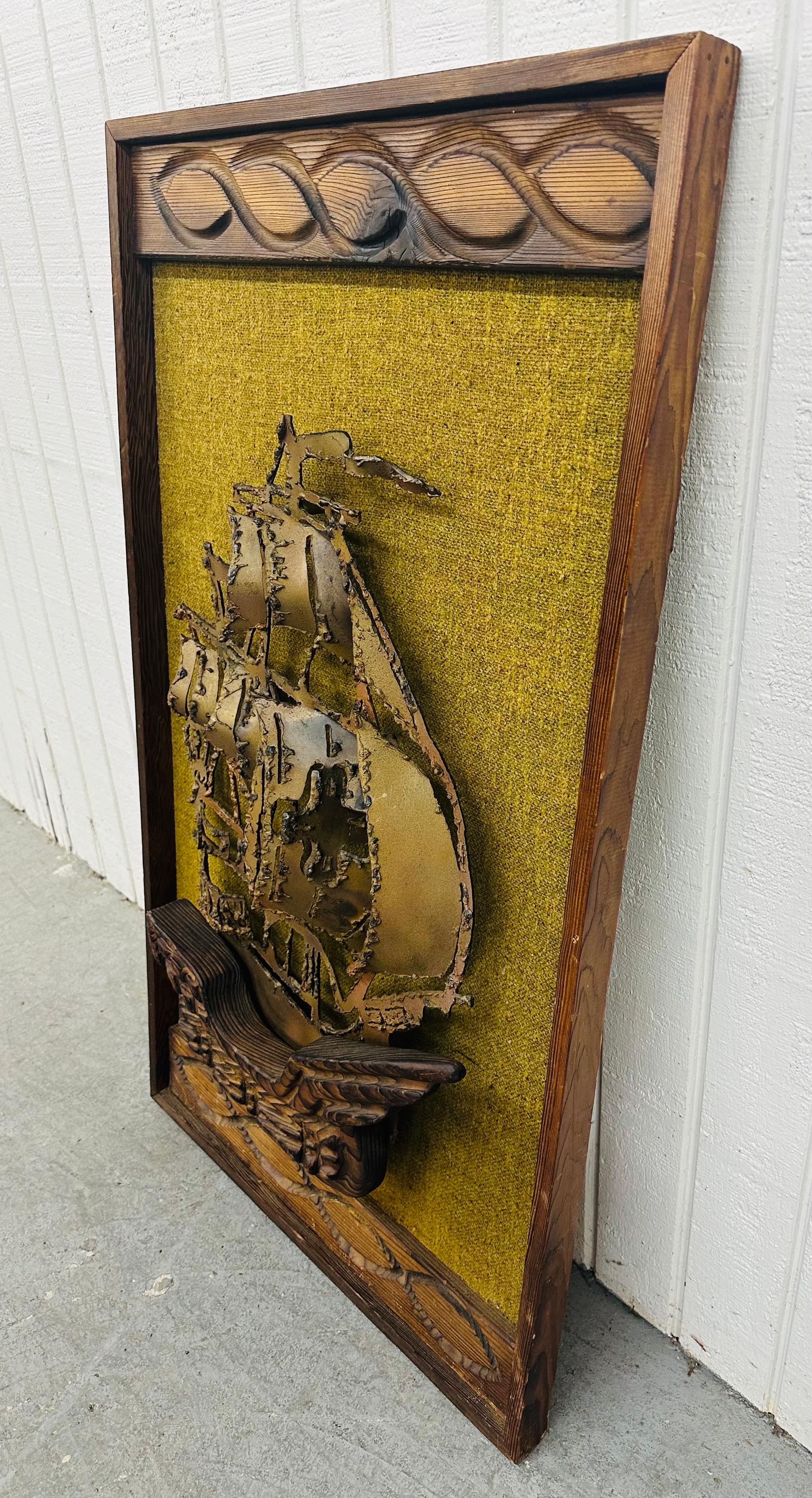 American Mid-Century Modern Witco Brutalist Wall Art