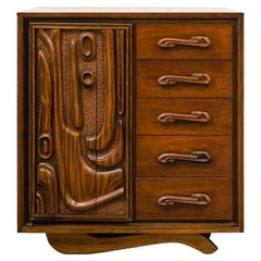 Used Mid-Century Modern Witco Style Pulaski Oceanic Brutalist Highboy Dresser