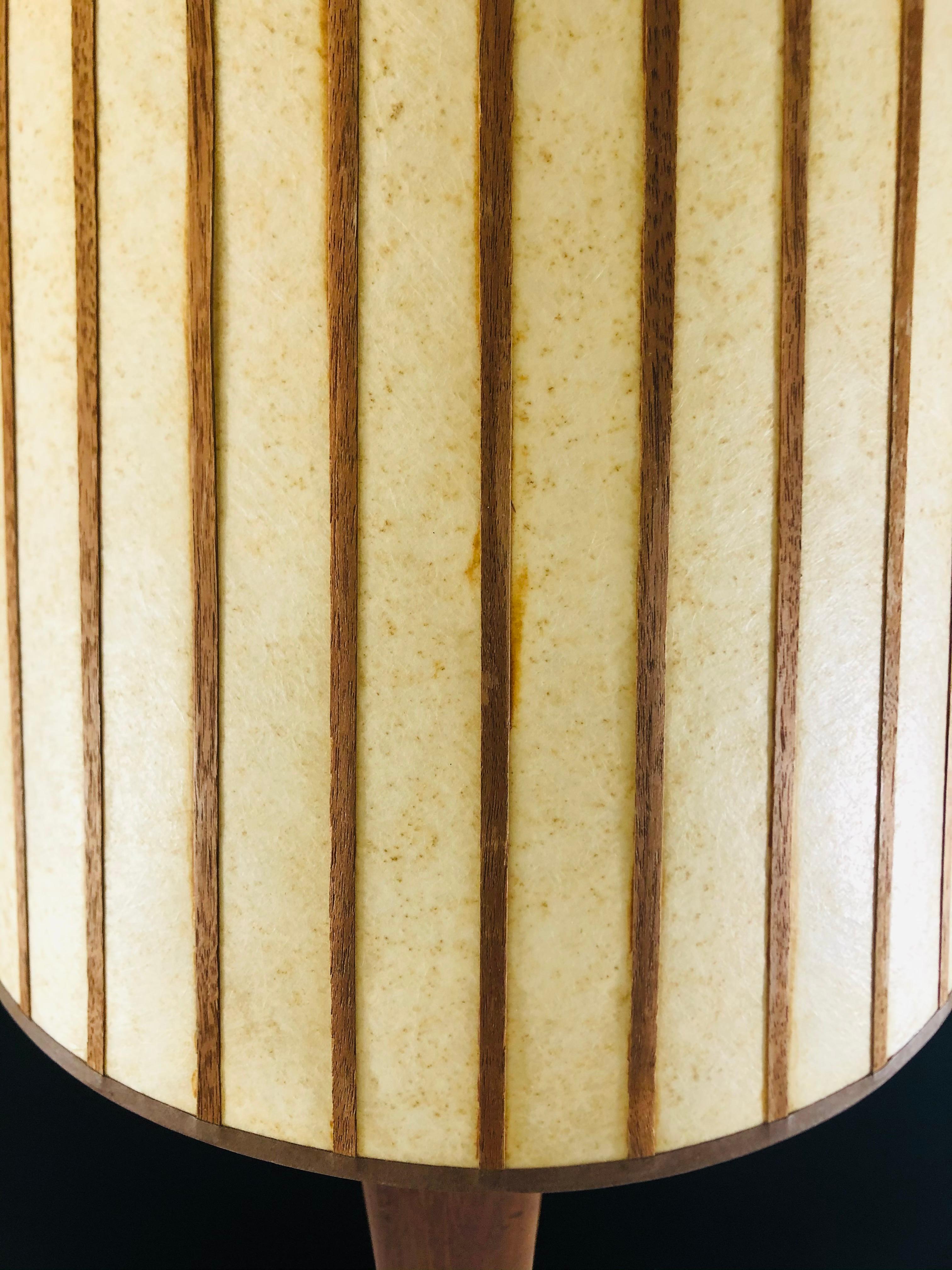 mid century wooden table lamp