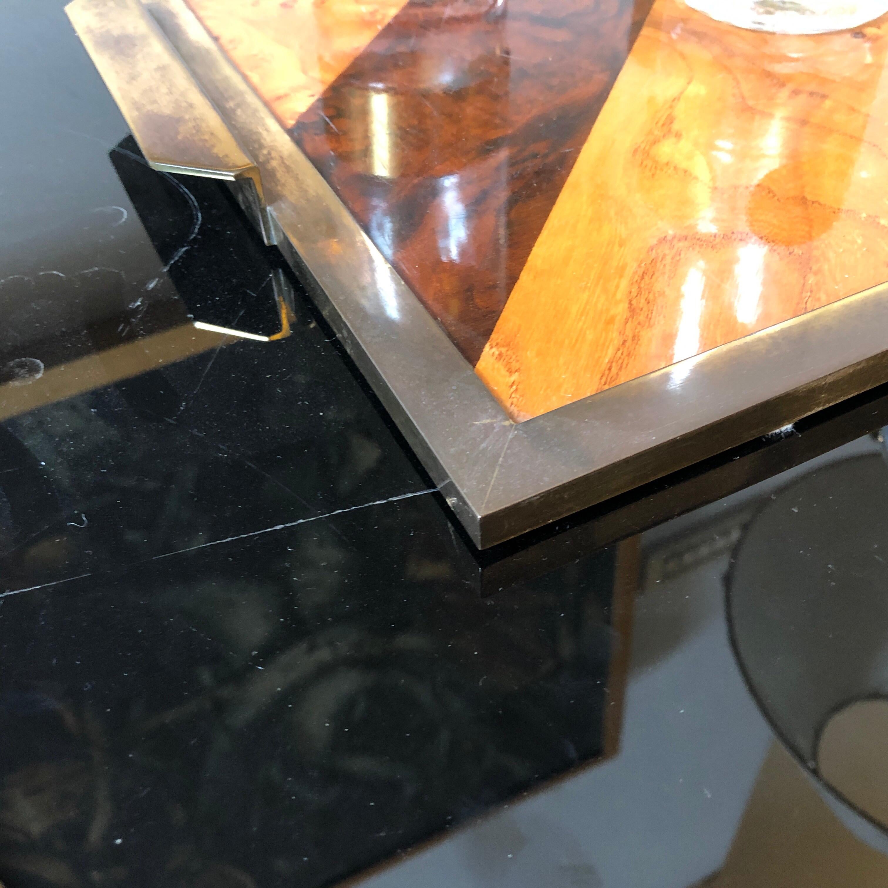 Mid-Century Modern Wood and Brass Tray in the Style of Gabriella Crespi 5