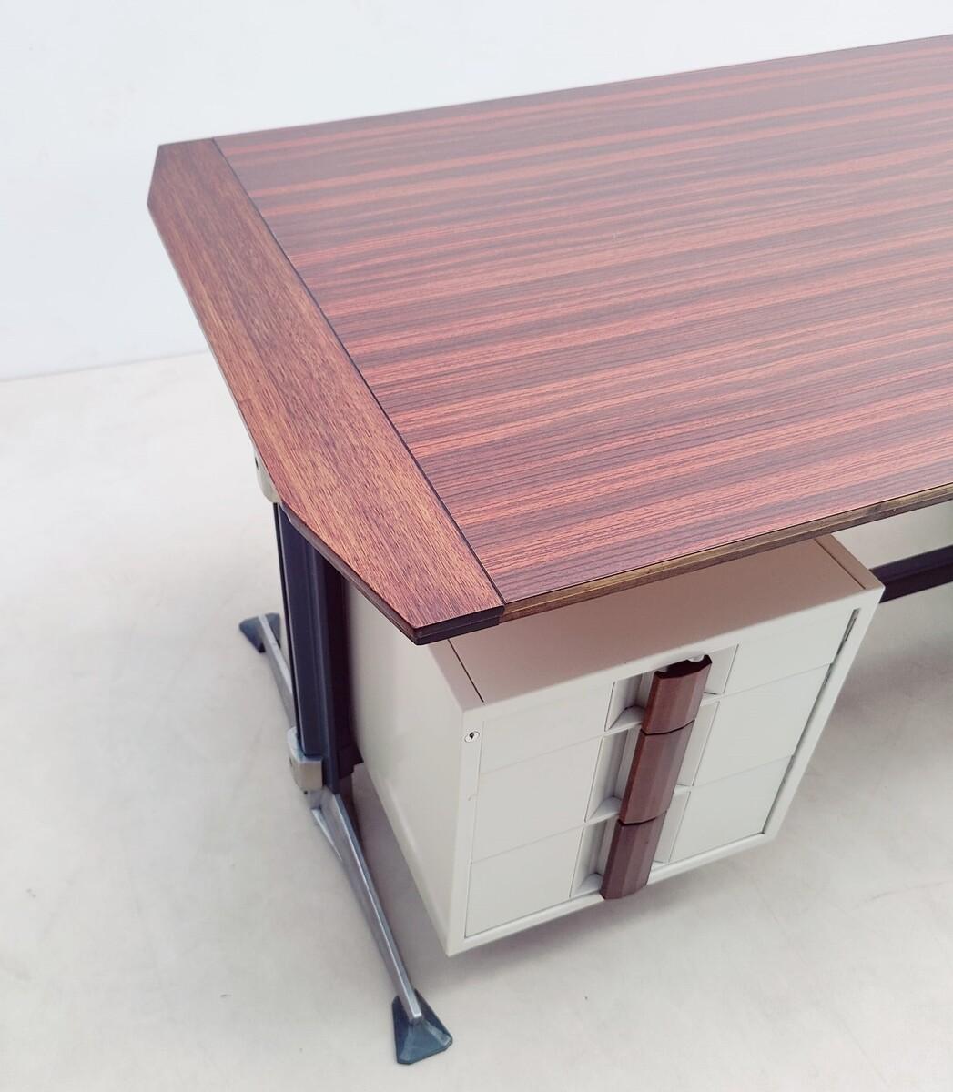 Mid-Century Modern Wood and Metal Desk by Giaiotti, Italy, 1960s 3