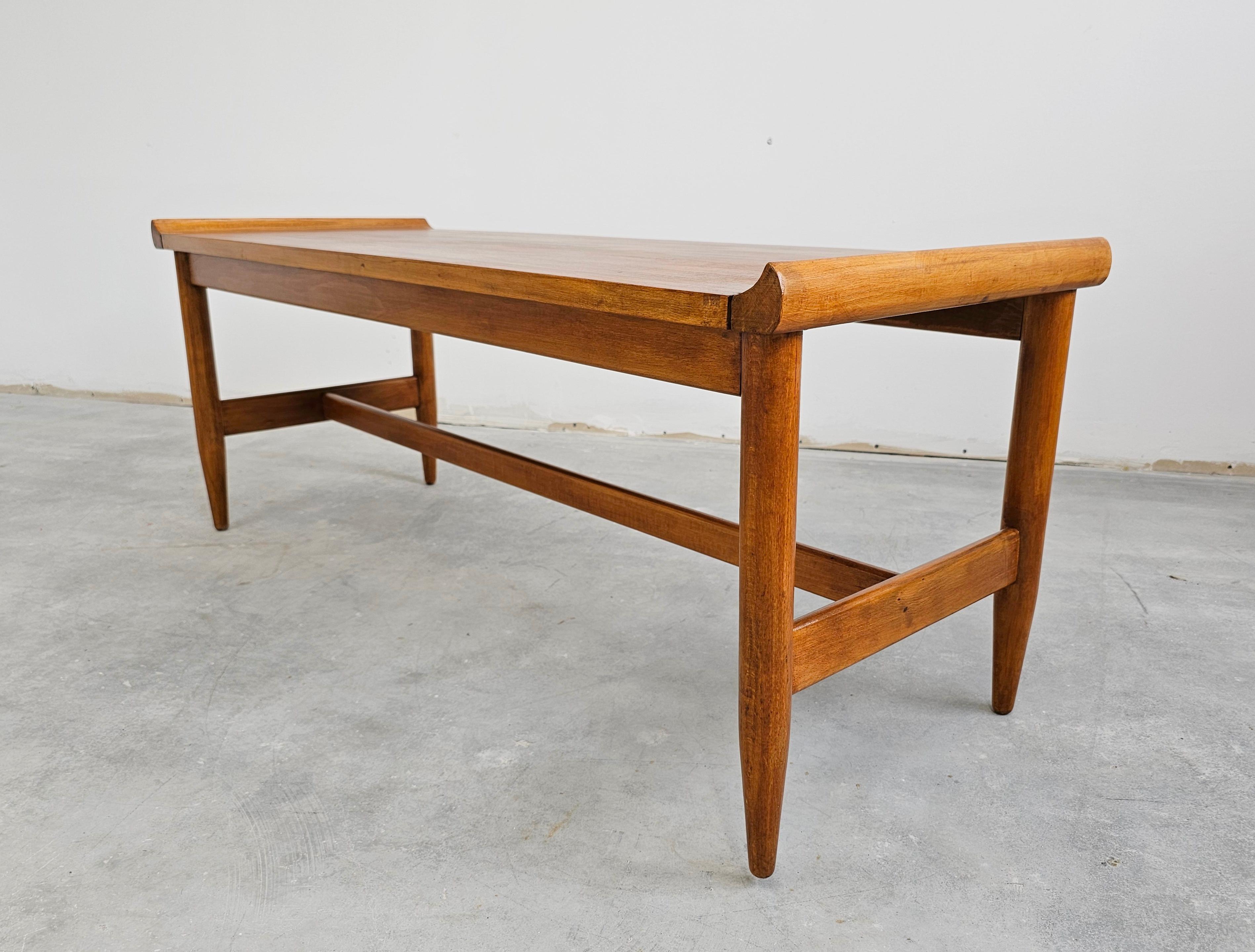 Mid Century Modern Wood Bench or Skinny Table with Mahogany top, Germany 1960s 1