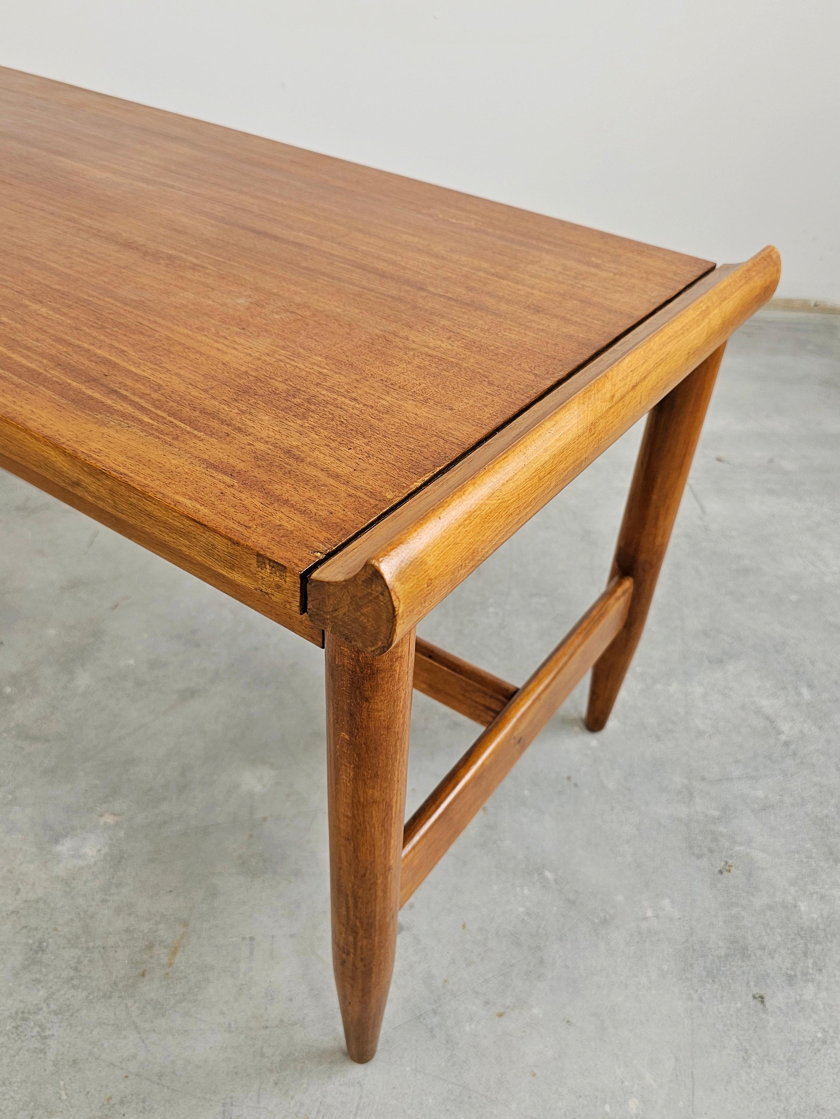 Mid Century Modern Wood Bench or Skinny Table with Mahogany top, Germany 1960s 2